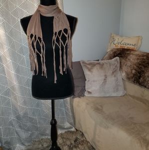 Brown Scarf with Cool Fringe